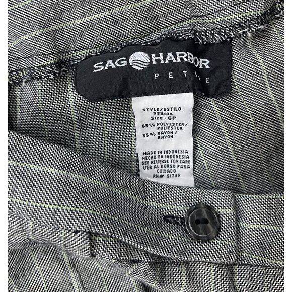 Sag Harbor Petite Pinstripe Gray Pants 6P - Picture 2 of 3